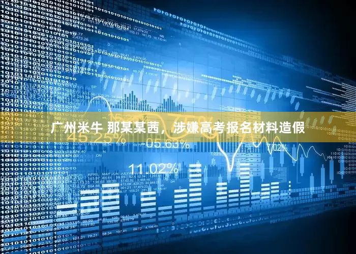 广州米牛 那某某茜，涉嫌高考报名材料造假