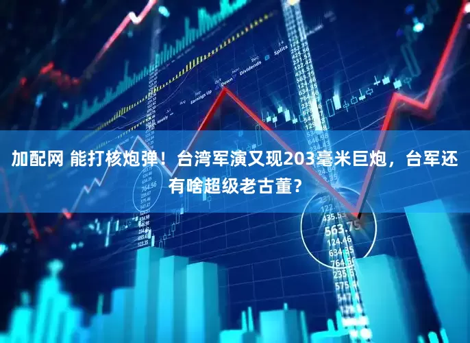 加配网 能打核炮弹！台湾军演又现203毫米巨炮，台军还有啥超级老古董？